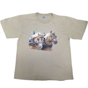 Horses men's oversized graphic t-shirt size  XL